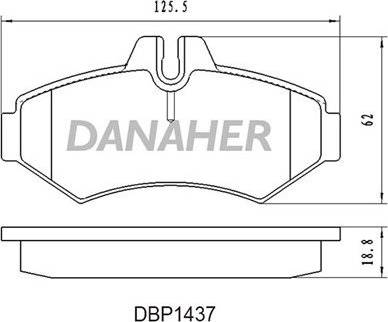 Danaher DBP1437 - Тормозные колодки, дисковые, комплект autospares.lv