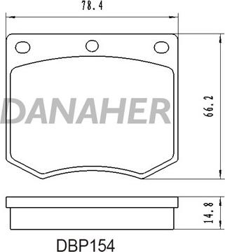 Danaher DBP154 - Тормозные колодки, дисковые, комплект autospares.lv