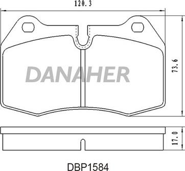 Danaher DBP1584 - Тормозные колодки, дисковые, комплект autospares.lv