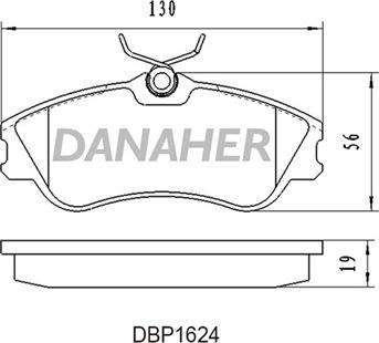 Danaher DBP1624 - Тормозные колодки, дисковые, комплект autospares.lv