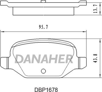 Danaher DBP1678 - Тормозные колодки, дисковые, комплект autospares.lv