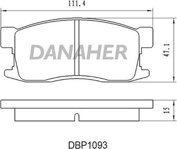 Danaher DBP1093 - Тормозные колодки, дисковые, комплект autospares.lv