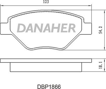 Danaher DBP1866 - Тормозные колодки, дисковые, комплект autospares.lv