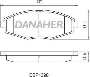 Danaher DBP1390 - Тормозные колодки, дисковые, комплект autospares.lv