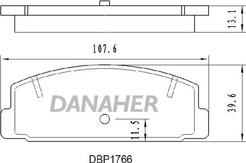 Danaher DBP1766 - Тормозные колодки, дисковые, комплект autospares.lv