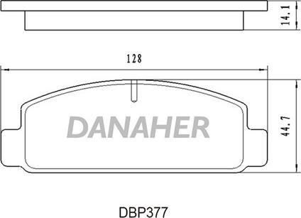 Danaher DBP377 - Тормозные колодки, дисковые, комплект autospares.lv