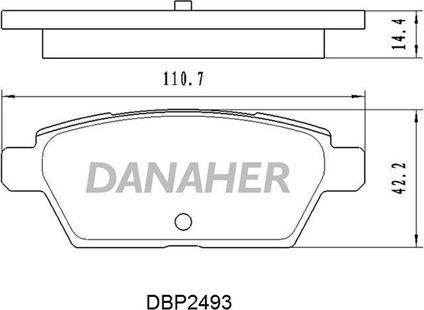 Danaher DBP2493 - Тормозные колодки, дисковые, комплект autospares.lv