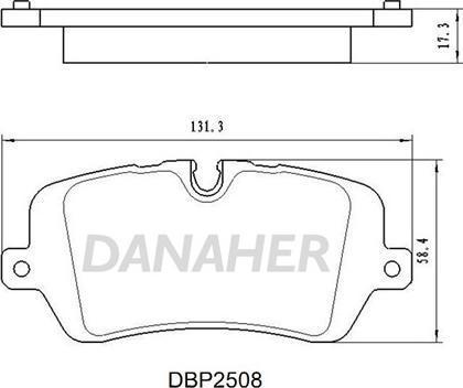 Danaher DBP2508 - Тормозные колодки, дисковые, комплект autospares.lv