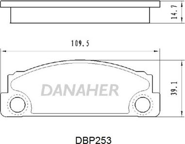 Danaher DBP253 - Тормозные колодки, дисковые, комплект autospares.lv