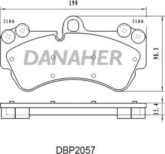 Dynamatrix DBP1625 - Тормозные колодки, дисковые, комплект autospares.lv