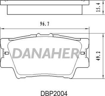 Danaher DBP2004 - Тормозные колодки, дисковые, комплект autospares.lv