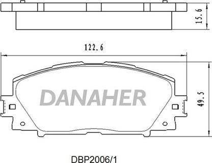 Danaher DBP2006/1 - Тормозные колодки, дисковые, комплект autospares.lv