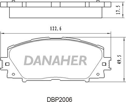 Danaher DBP2006 - Тормозные колодки, дисковые, комплект autospares.lv