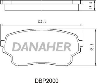 Danaher DBP2000 - Тормозные колодки, дисковые, комплект autospares.lv