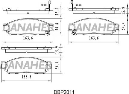 Danaher DBP2011 - Тормозные колодки, дисковые, комплект autospares.lv