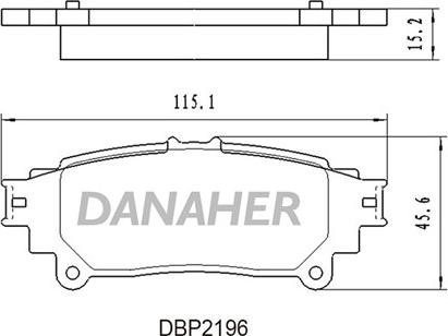 Danaher DBP2196 - Тормозные колодки, дисковые, комплект autospares.lv