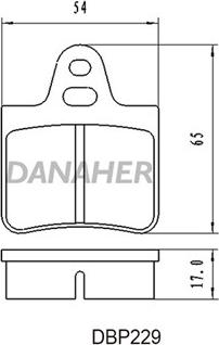 Danaher DBP229 - Тормозные колодки, дисковые, комплект autospares.lv