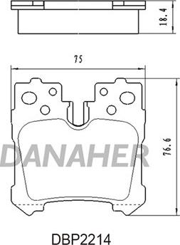 Danaher DBP2214 - Тормозные колодки, дисковые, комплект autospares.lv