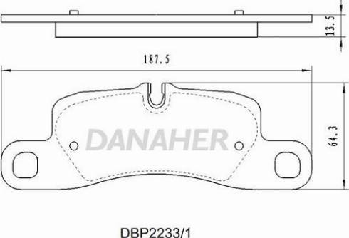 Danaher DBP2233/1 - Тормозные колодки, дисковые, комплект autospares.lv