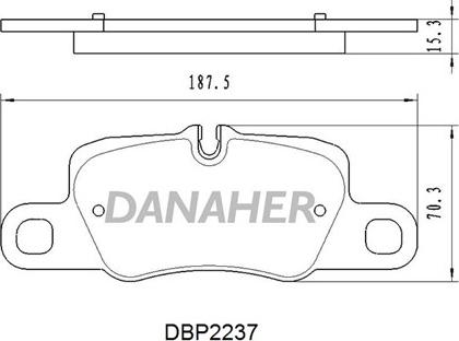 Danaher DBP2237 - Тормозные колодки, дисковые, комплект autospares.lv