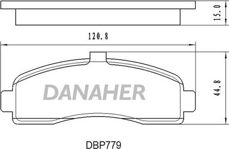 Danaher DBP779 - Тормозные колодки, дисковые, комплект autospares.lv