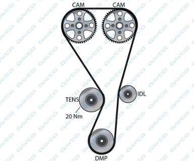 Dayco 941128 - Зубчатый ремень ГРМ autospares.lv