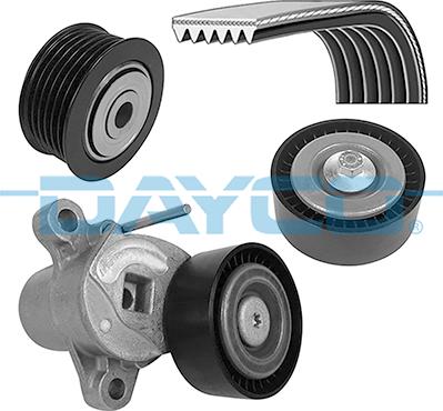 Dayco KPV388 - Поликлиновый ременный комплект autospares.lv