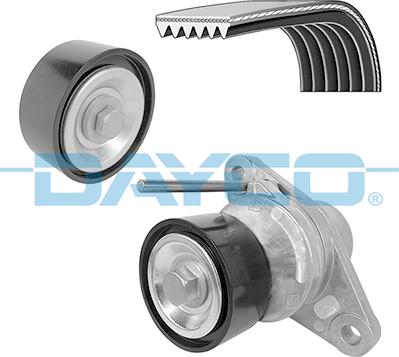 Dayco KPV207 - Поликлиновый ременный комплект autospares.lv