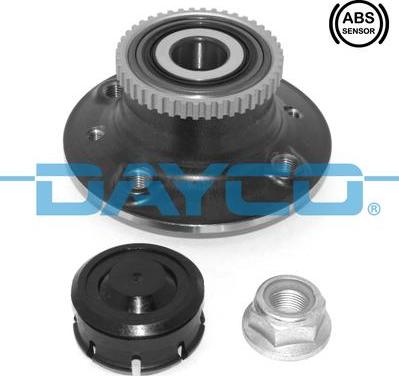 Dayco KWD1344 - Подшипник ступицы колеса, комплект autospares.lv