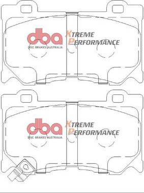 DBA Australia DB2400XP - Комплект высокоэффективных тормозных колодок autospares.lv