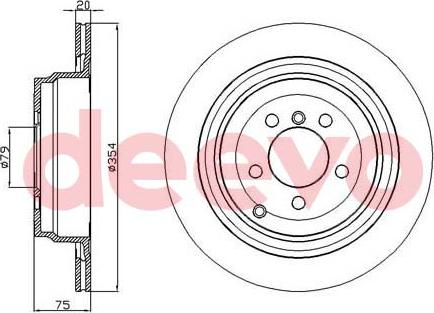 DEEVO BD19940 - Тормозной диск autospares.lv