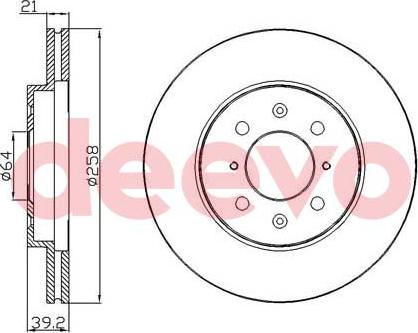 DEEVO BD19420 - Тормозной диск autospares.lv