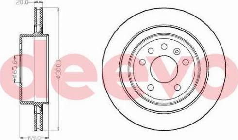 DEEVO BD19540 - Тормозной диск autospares.lv