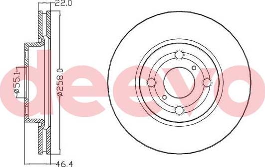 DEEVO BD19560 - Тормозной диск autospares.lv