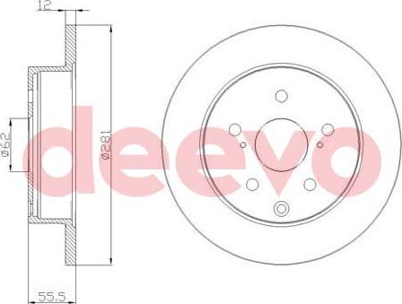 DEEVO BD19640 - Тормозной диск autospares.lv