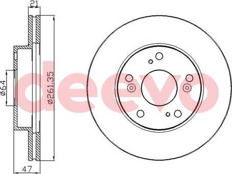 DEEVO BD19060 - Тормозной диск autospares.lv