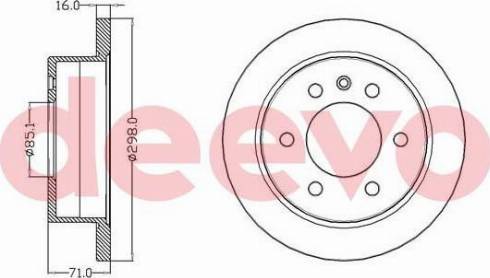 DEEVO BD19000 - Тормозной диск autospares.lv