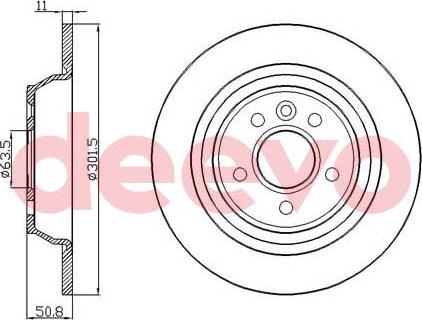 DEEVO BD19140 - Тормозной диск autospares.lv