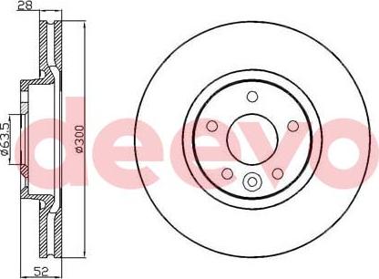 DEEVO BD19120 - Тормозной диск autospares.lv