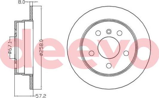 DEEVO BD19840 - Тормозной диск autospares.lv