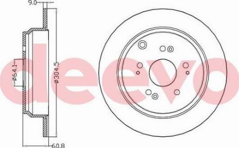 DEEVO BD19800 - Тормозной диск autospares.lv