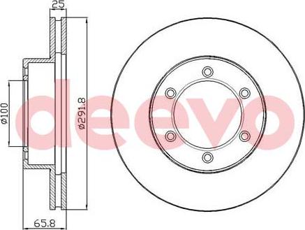 DEEVO BD19240 - Тормозной диск autospares.lv