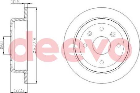 DEEVO BD19740 - Тормозной диск autospares.lv