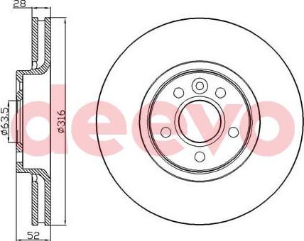 DEEVO BD19760 - Тормозной диск autospares.lv