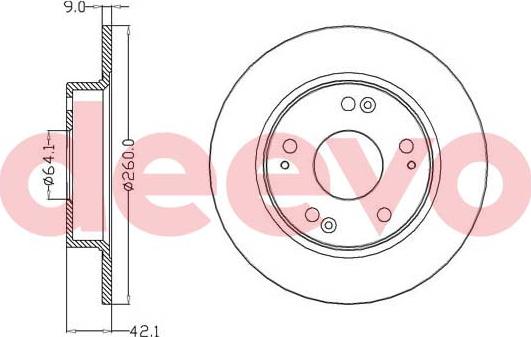 DEEVO BD19780 - Тормозной диск autospares.lv