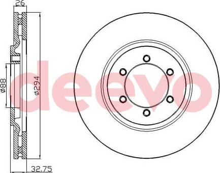 DEEVO BD19720 - Тормозной диск autospares.lv