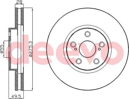 DEEVO BD14900 - Тормозной диск autospares.lv
