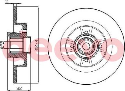 DEEVO BD14440 - Тормозной диск autospares.lv