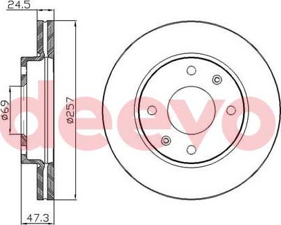 DEEVO BD14640 - Тормозной диск autospares.lv