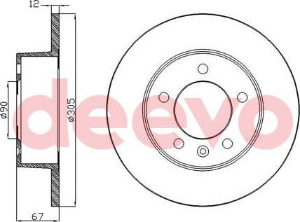 DEEVO BD14140 - Тормозной диск autospares.lv